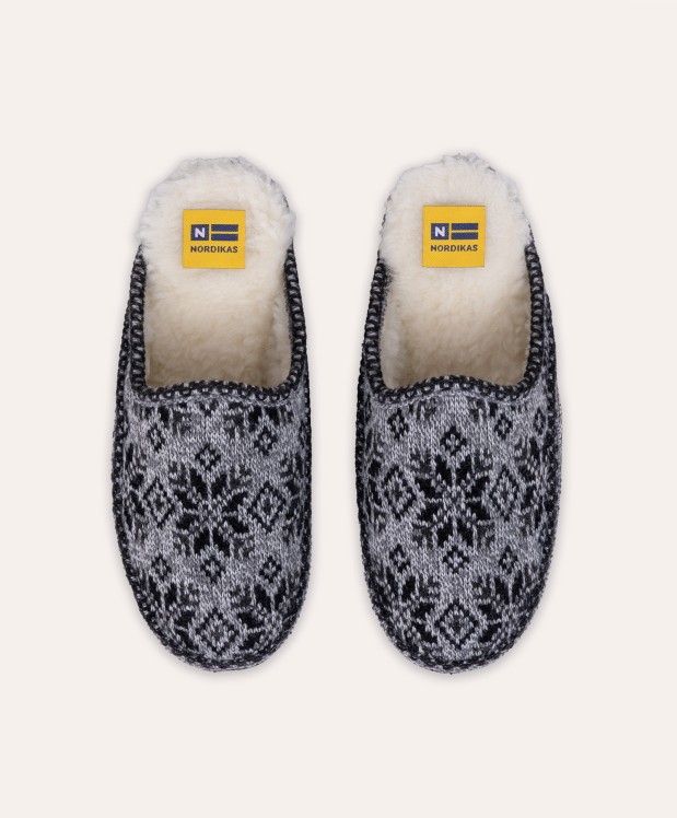 Nordikas ZAPATILLAS DE CASA HOMBRE SNOW NEGRO