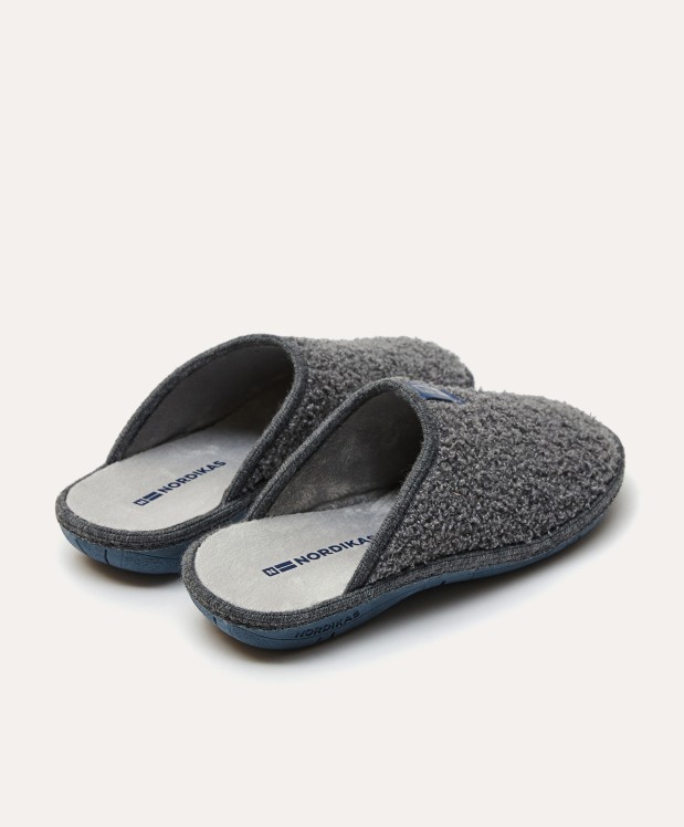 Nordikas ZAPATILLAS DE CASA HOMBRE TEDDY GRIS