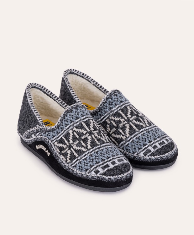 nordikas ZAPATILLAS DE CASA HOMBRE TEIDE NEGRO