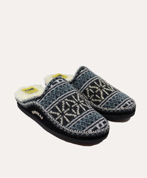nordikas ZAPATILLAS DE CASA HOMBRE TEIDE NEGRO