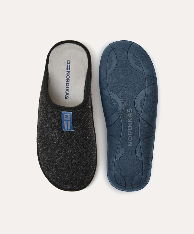 Nordikas ZAPATILLAS DE CASA HOMBRE TIROL NEGRO