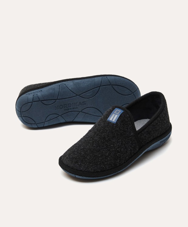 Nordikas ZAPATILLAS DE CASA HOMBRE TIROL NEGRO