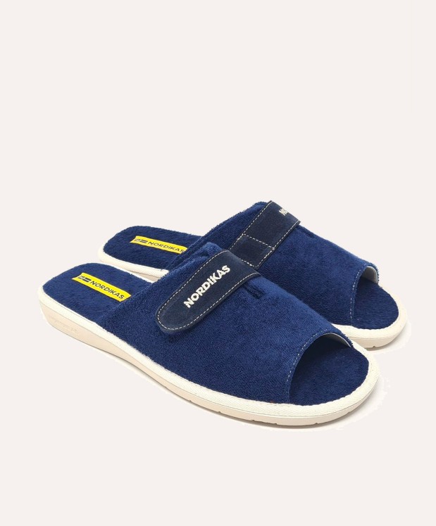 nordikas ZAPATILLAS DE CASA HOMBRE TOALLA MARINO