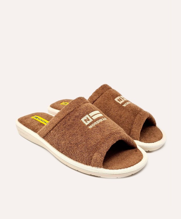 Nordikas ZAPATILLAS DE CASA HOMBRE TOALLA MARRON