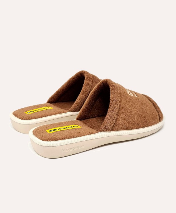 Nordikas ZAPATILLAS DE CASA HOMBRE TOALLA MARRON