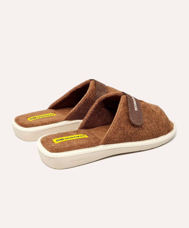 Nordikas ZAPATILLAS DE CASA HOMBRE TOALLA MARRON