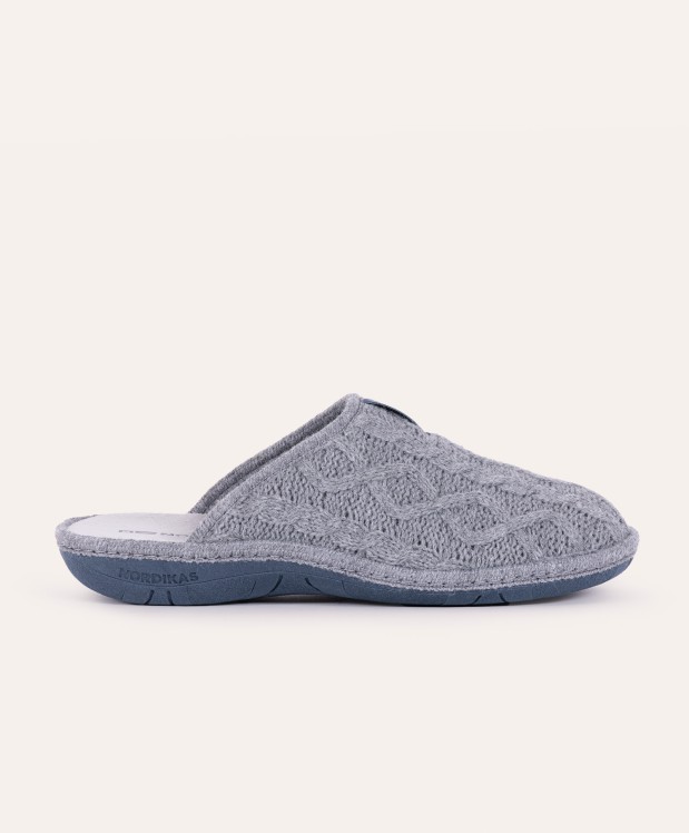 Nordikas ZAPATILLAS DE CASA HOMBRE TRENZA GRIS