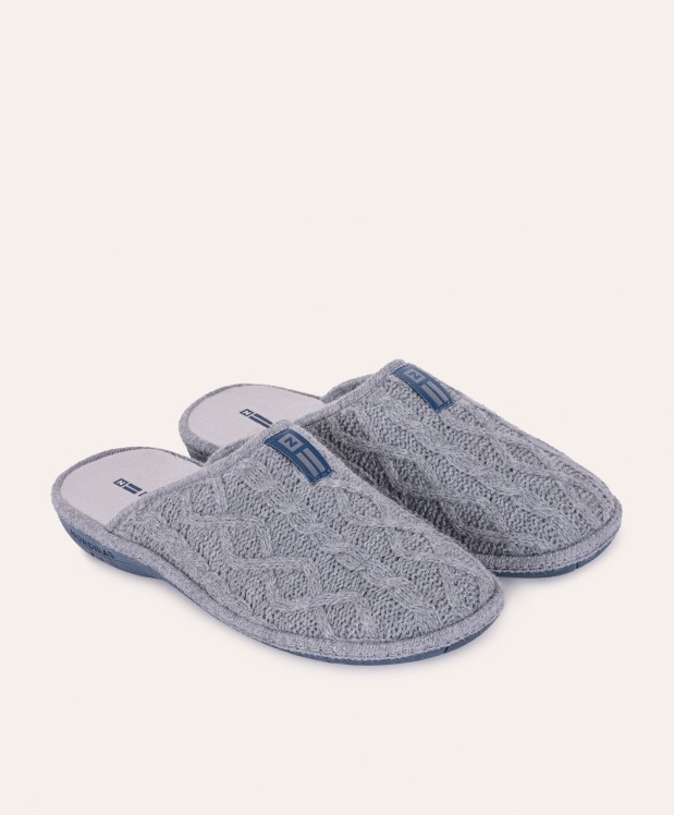 nordikas ZAPATILLAS DE CASA HOMBRE TRENZA GRIS