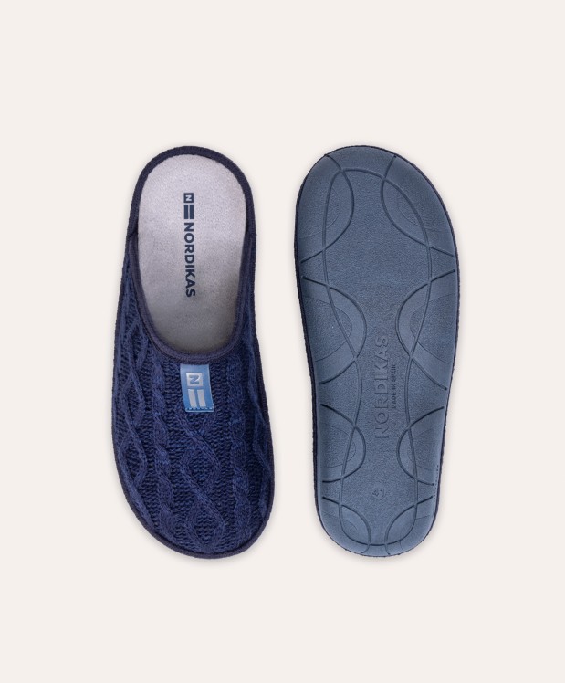 Nordikas ZAPATILLAS DE CASA HOMBRE TRENZA MARINO