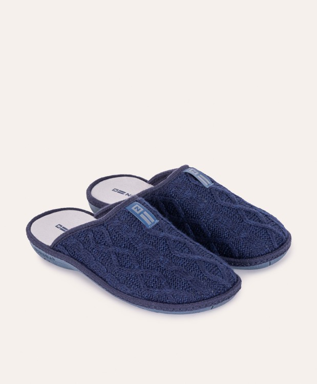 nordikas ZAPATILLAS DE CASA HOMBRE TRENZA MARINO