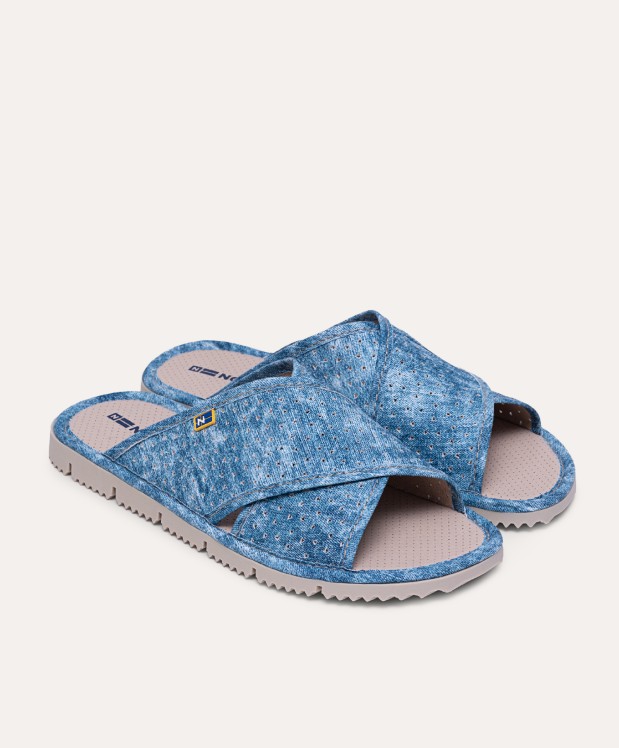 Nordikas ZAPATILLAS DE CASA HOMBRE VAQUERO AZUL