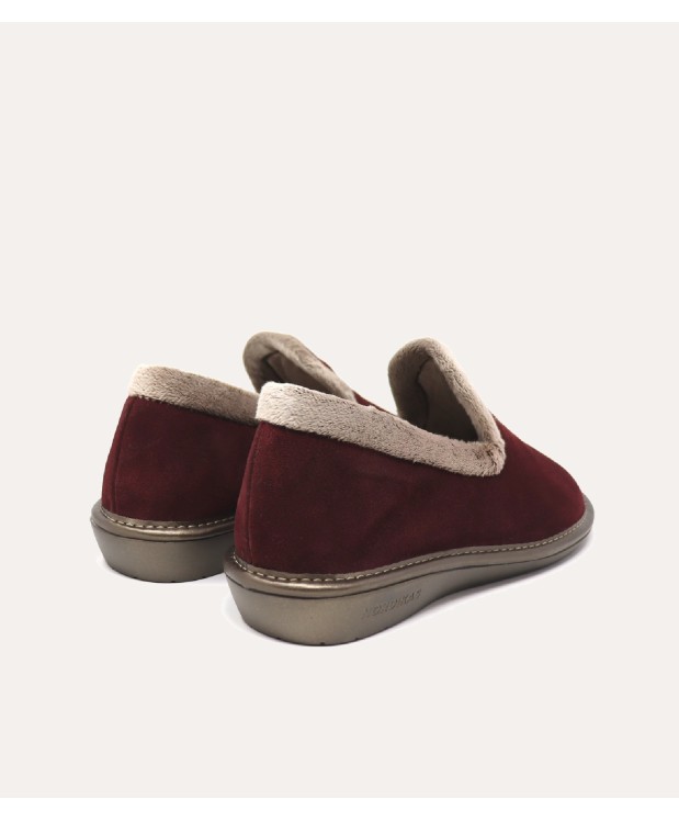 Nordikas ZAPATILLAS DE CASA MUJER AFELPADO BURDEOS
