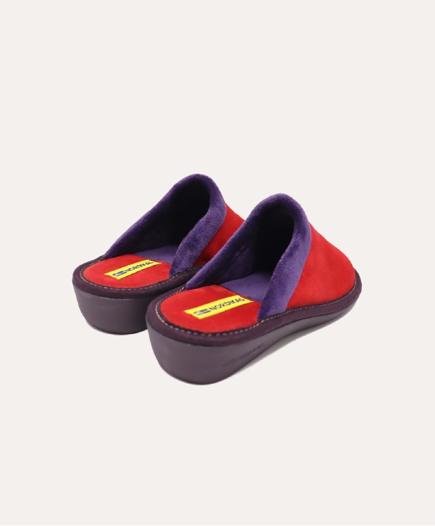 Nordikas ZAPATILLAS DE CASA MUJER AFELPADO CEREZA