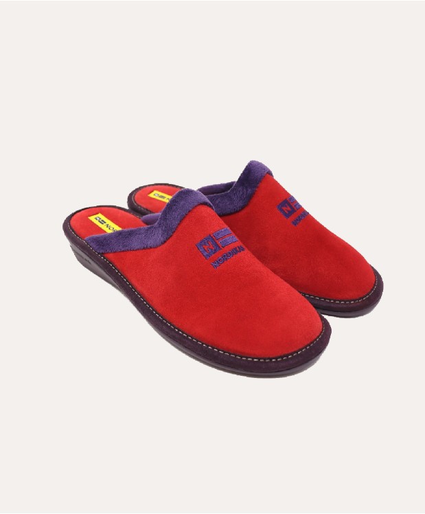 nordikas ZAPATILLAS DE CASA MUJER AFELPADO CEREZA
