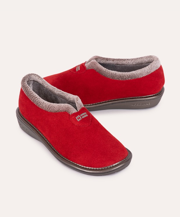 Nordikas ZAPATILLAS DE CASA MUJER AFELPADO CEREZA