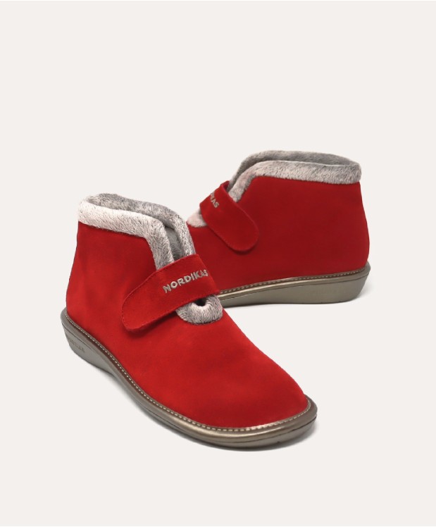 nordikas ZAPATILLAS DE CASA MUJER AFELPADO CEREZA