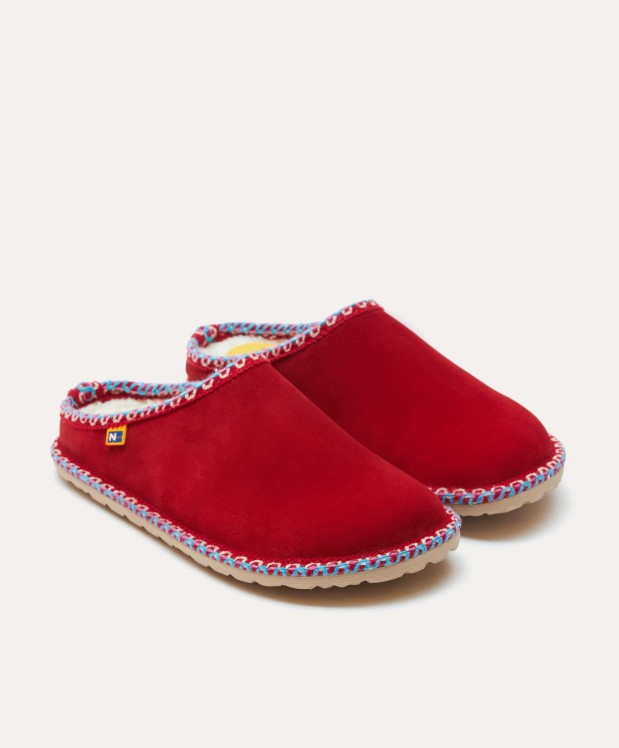 Nordikas ZAPATILLAS DE CASA MUJER AFELPADO CEREZA