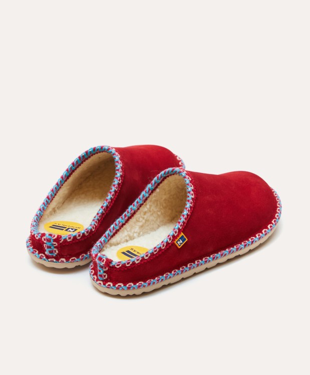 Nordikas ZAPATILLAS DE CASA MUJER AFELPADO CEREZA