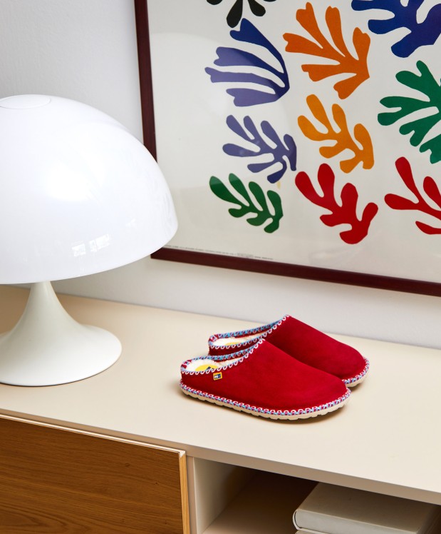 nordikas ZAPATILLAS DE CASA MUJER AFELPADO CEREZA