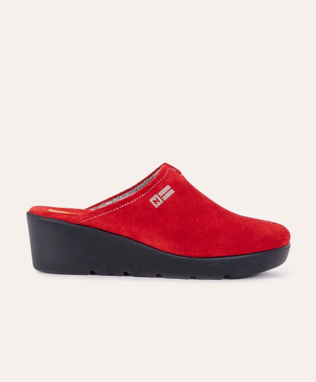 Nordikas ZAPATILLAS DE CASA MUJER AFELPADO CEREZA