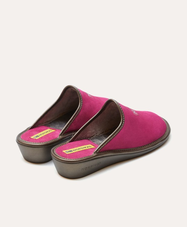 Nordikas ZAPATILLAS DE CASA MUJER AFELPADO FRESA