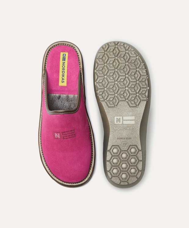Nordikas ZAPATILLAS DE CASA MUJER AFELPADO FRESA