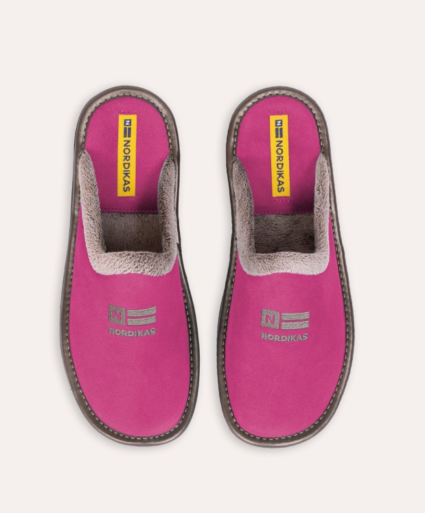 Nordikas ZAPATILLAS DE CASA MUJER AFELPADO FRESA