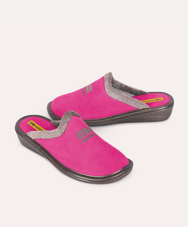 nordikas ZAPATILLAS DE CASA MUJER AFELPADO FRESA