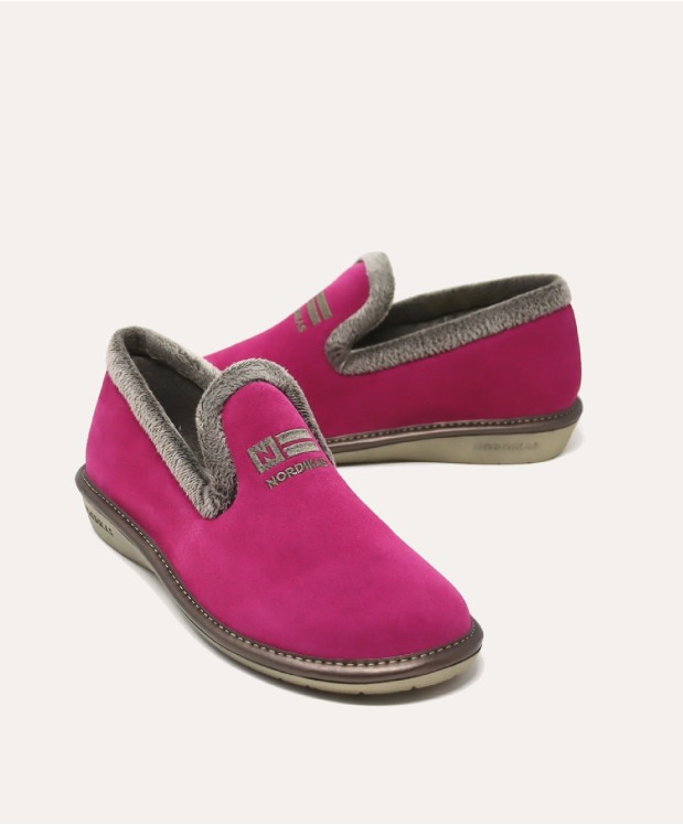 nordikas ZAPATILLAS DE CASA MUJER AFELPADO FRESA
