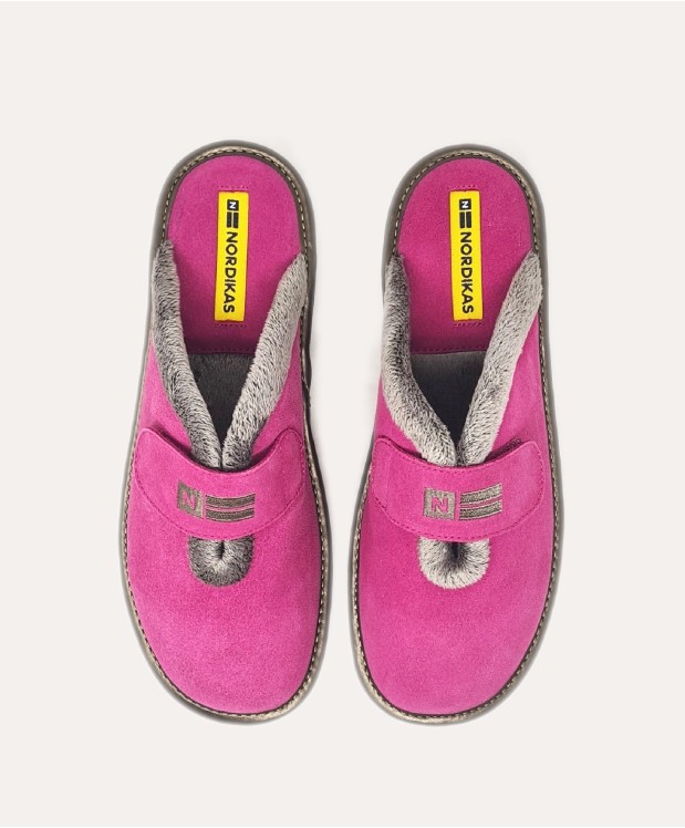 Nordikas ZAPATILLAS DE CASA MUJER AFELPADO FRESA