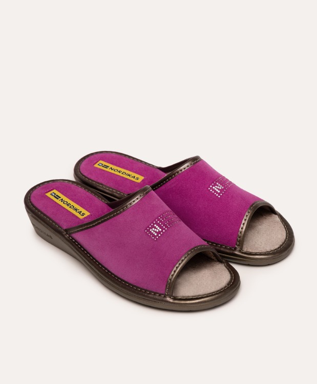 Nordikas ZAPATILLAS DE CASA MUJER AFELPADO FRESA