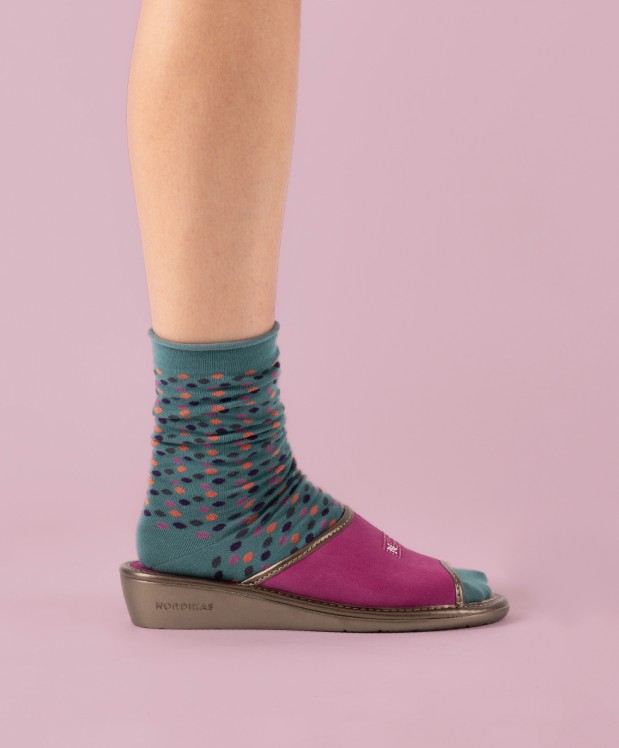 Nordikas ZAPATILLAS DE CASA MUJER AFELPADO FRESA