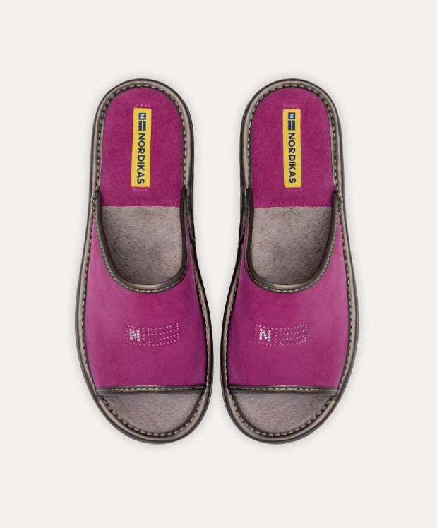 Nordikas ZAPATILLAS DE CASA MUJER AFELPADO FRESA
