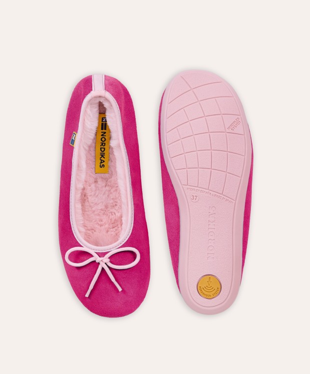 Nordikas ZAPATILLAS DE CASA MUJER AFELPADO FRESA