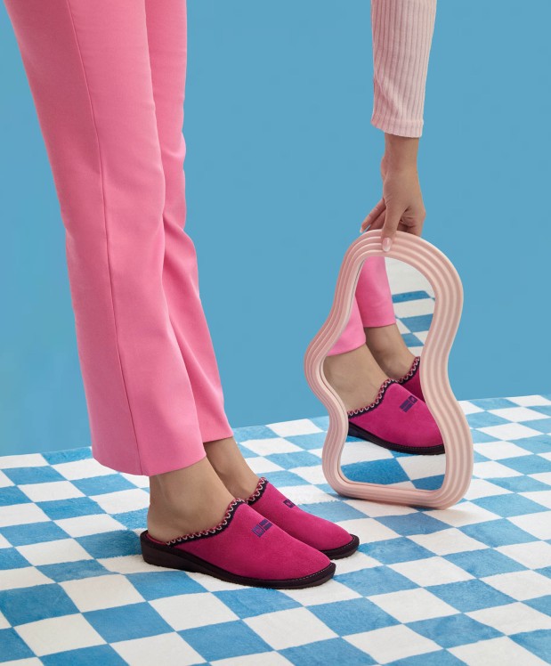 nordikas ZAPATILLAS DE CASA MUJER AFELPADO FRESA