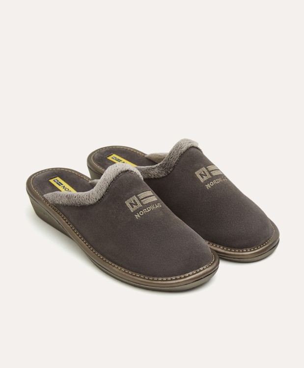 nordikas ZAPATILLAS DE CASA MUJER AFELPADO GRIS