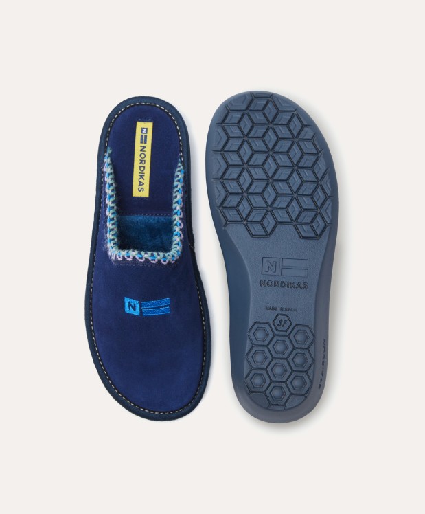 Nordikas ZAPATILLAS DE CASA MUJER AFELPADO INDICO