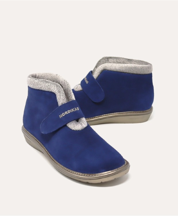 nordikas ZAPATILLAS DE CASA MUJER AFELPADO INDICO