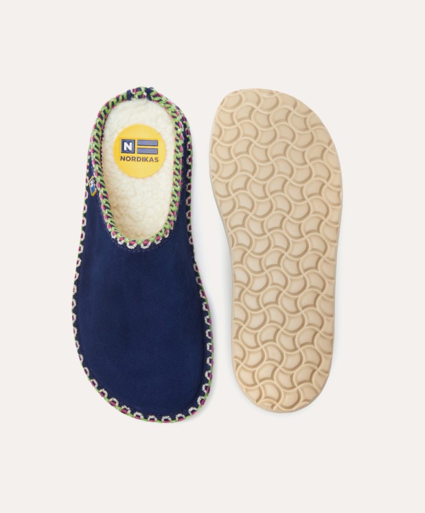 Nordikas ZAPATILLAS DE CASA MUJER AFELPADO INDICO