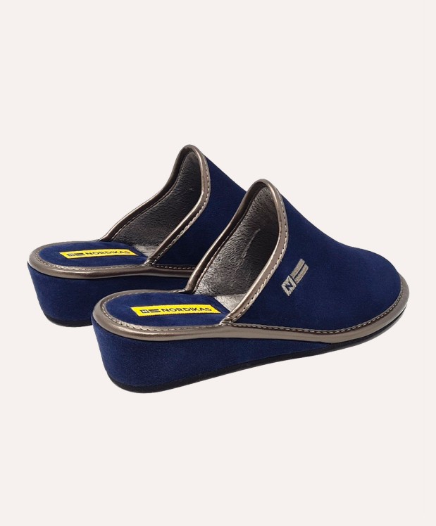 Nordikas ZAPATILLAS DE CASA MUJER AFELPADO INDICO