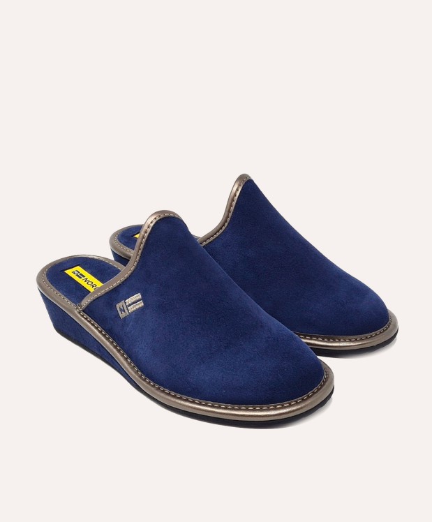 nordikas ZAPATILLAS DE CASA MUJER AFELPADO INDICO