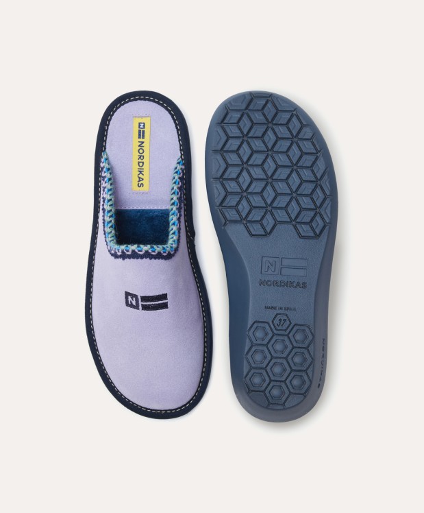 Nordikas ZAPATILLAS DE CASA MUJER AFELPADO LILA