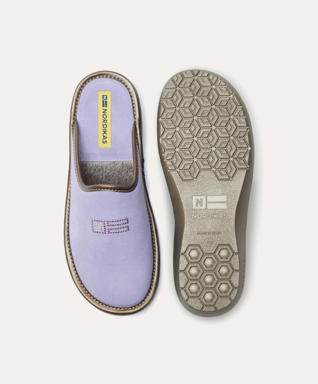 Nordikas ZAPATILLAS DE CASA MUJER AFELPADO LILA