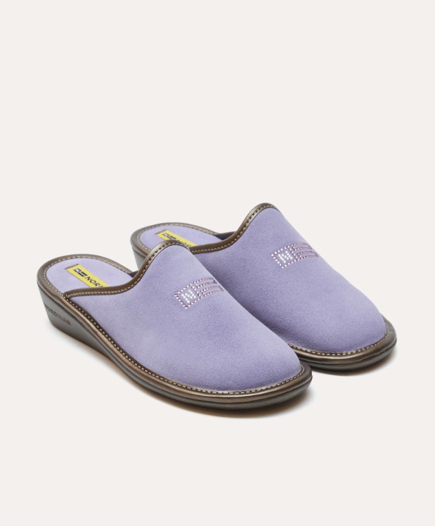 nordikas ZAPATILLAS DE CASA MUJER AFELPADO LILA