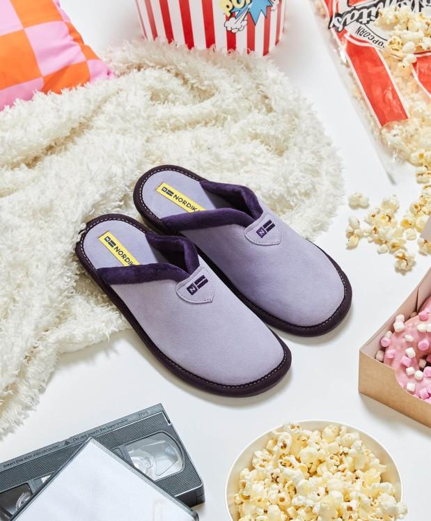 Nordikas ZAPATILLAS DE CASA MUJER AFELPADO LILA