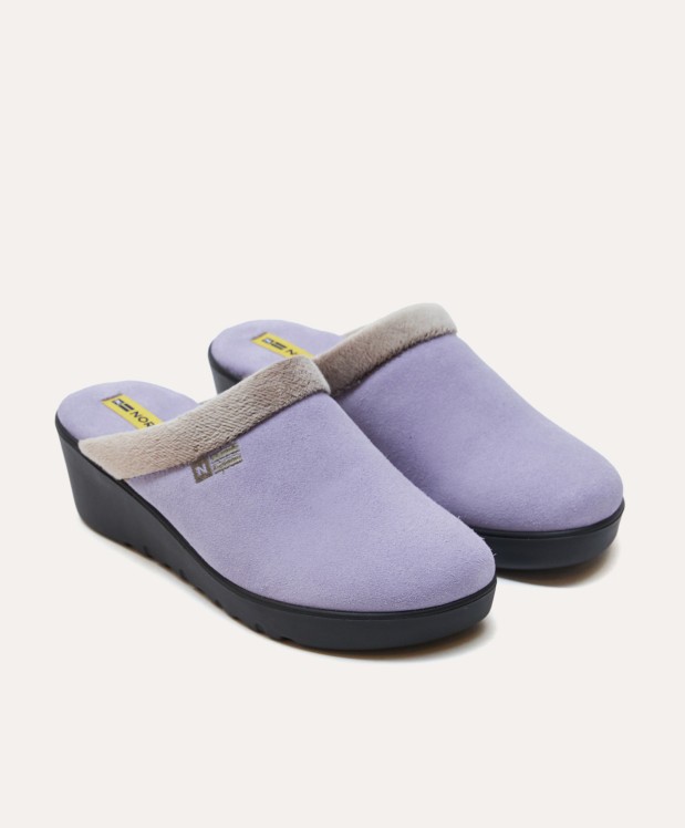 nordikas ZAPATILLAS DE CASA MUJER AFELPADO LILA