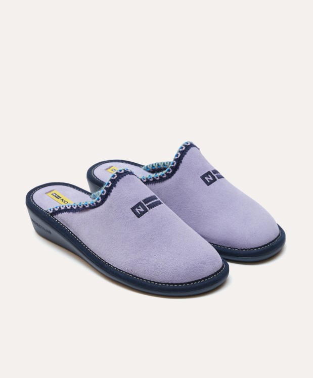 nordikas ZAPATILLAS DE CASA MUJER AFELPADO LILA