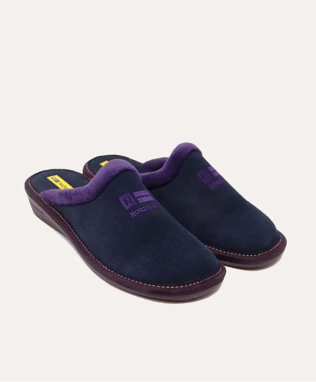 Nordikas ZAPATILLAS DE CASA MUJER AFELPADO MARINO