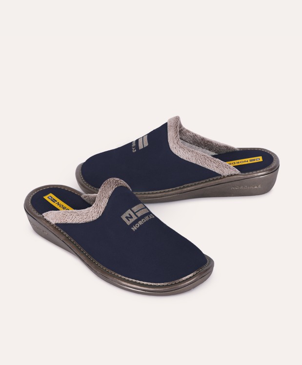 nordikas ZAPATILLAS DE CASA MUJER AFELPADO MARINO