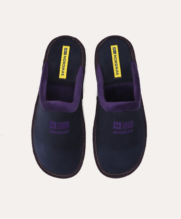 nordikas ZAPATILLAS DE CASA MUJER AFELPADO MARINO